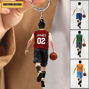 Personalized Acrylic Keychain - Gift For Basketball Lovers