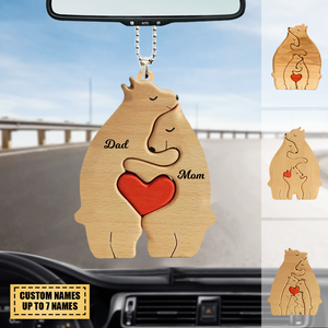 Personalized Bear Family Car / Christmas Ornament - Gift For Christmas