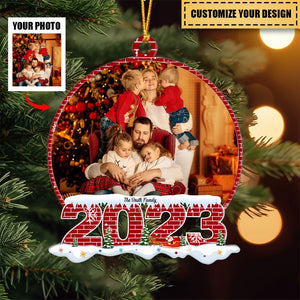 Personalized Family Love Upload Photo Acrylic Ornament - Christmas Gift For Family Members