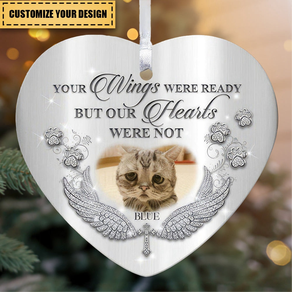 I'll Hold You In My Heart Pet Heart Ceramic Ornament, Custom Quotes & Photo Ornament