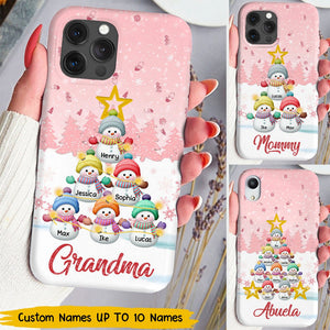 Personalized Snowman Kid Silicon Phone Case