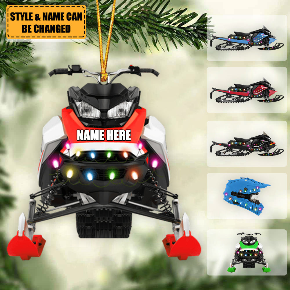 Snowmobile Gear - Personalized Christmas Ornament - Gift For Snowmobile Lovers