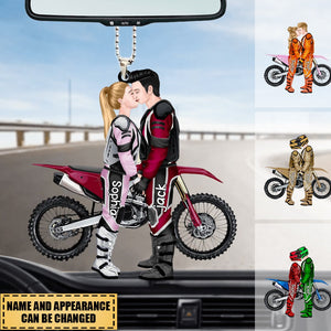 Ride Together - Stay Together, Personalized Motocross Couple Ornament