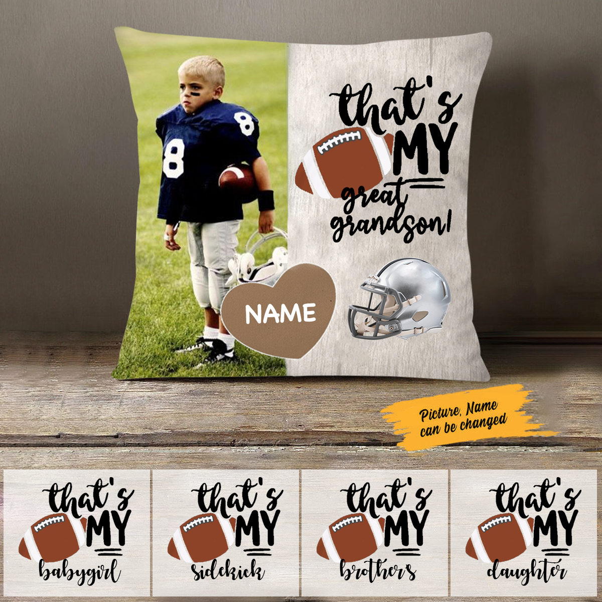 THAT'S MY BOY - FOOTBALL FAMILY PERSONALIZED PILLOW