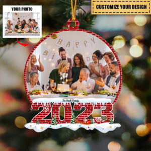 Personalized Family Love Upload Photo Acrylic Ornament - Christmas Gift For Family Members