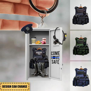 Police Locker Room, Personalized Acrylic Keychain