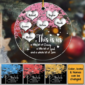 Christmas Gift For Family Tree This Is Us Circle Acrylic Ornament