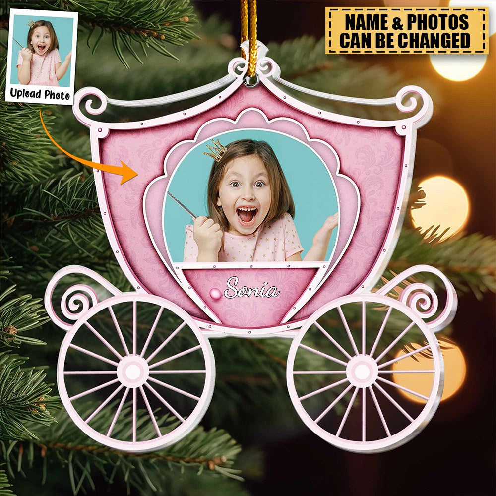 Princess Carriage - Personalized Acrylic Photo Ornament