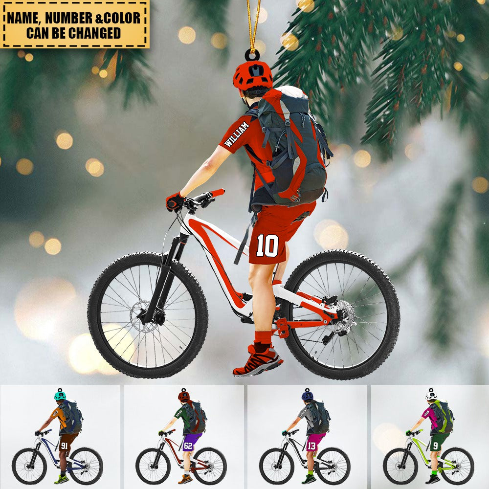 Personalized Mountain Biking Acrylic Ornament-Gift For Mountain Biking Lovers