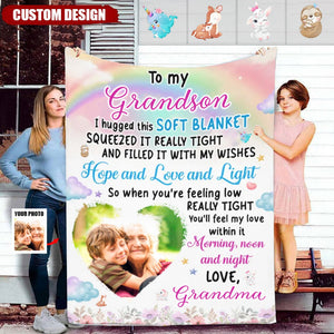 Squeezed This Blanket Really Tight - Personalized Photo Blanket