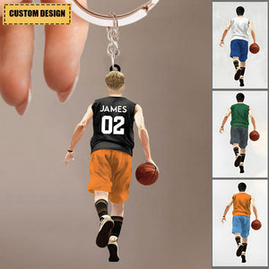 Personalized Acrylic Keychain - Gift For Basketball Lovers