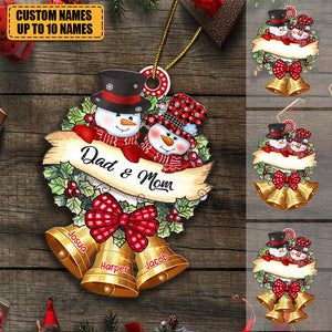 Snowman Grandma Grandpa Christmas Family Gift Personalized Acrylic Ornament