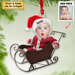 Personalized Baby/Kid Acrylic Upload Photo Christmas Ornament