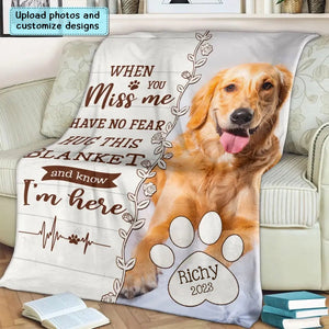 Hug This Blanket And Know I'm Here - Personalized Photo Blanket