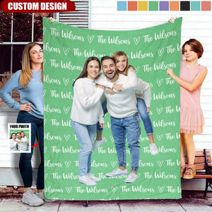 Colorful Lovely Lettering - New Version - Personalized Photo Blanket