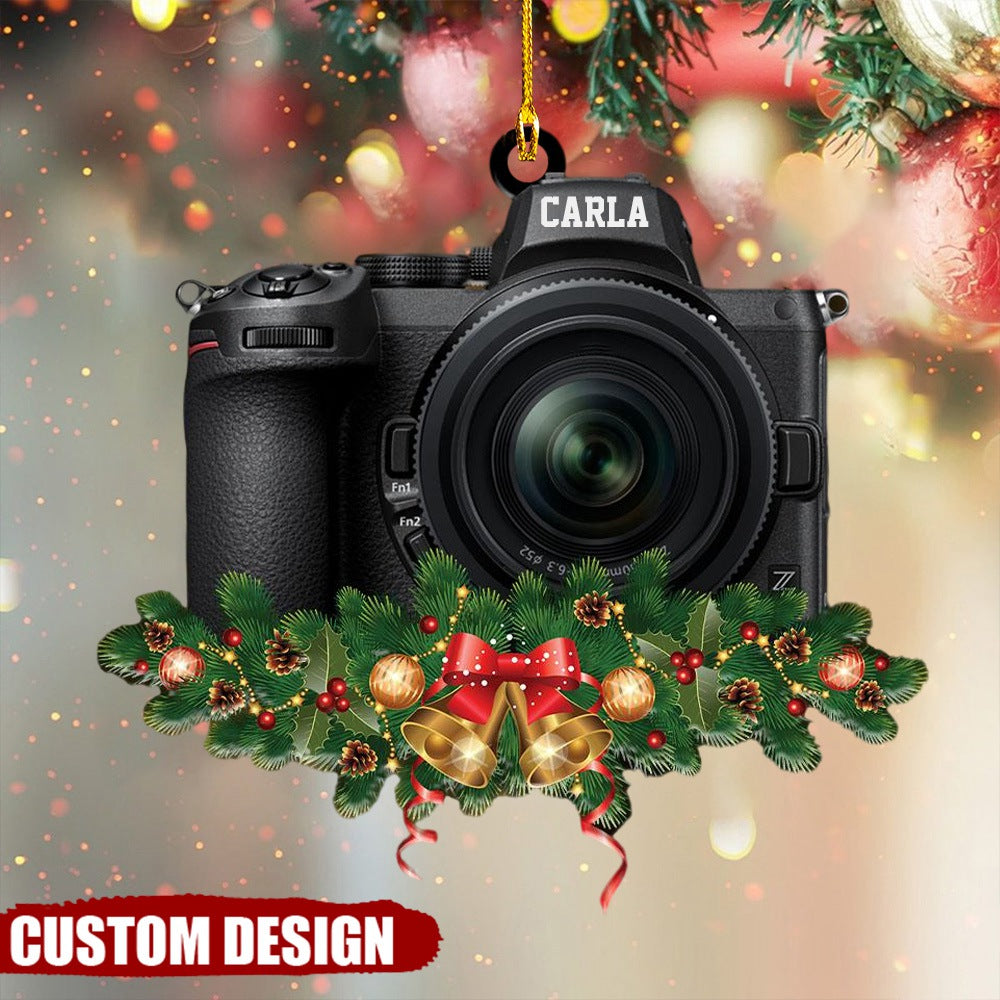 Personalized Custom Camera Mica Ornament