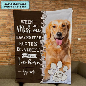 Hug This Blanket And Know I'm Here - Personalized Photo Blanket