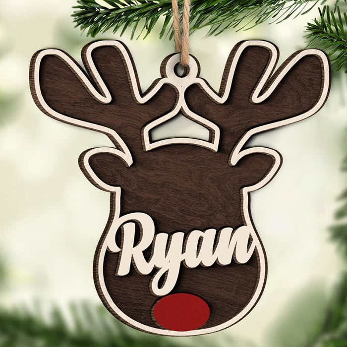 Reindeer Christmas - Personalized Shaped Ornament