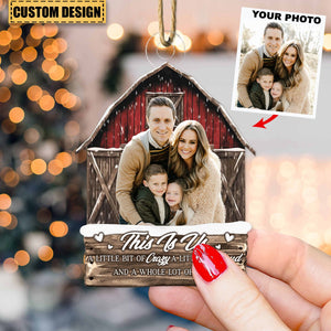 This Is Us A Whole Lot Of Love - Custom Photo Mica Ornament - Christmas, Birthday Gift