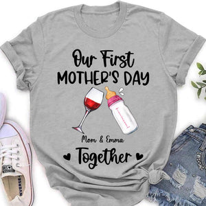 Custom Personalized Baby Onesie/T-Shirt - Mother's Day Gift Idea For Baby/Mom - Our First Mother's Day Together