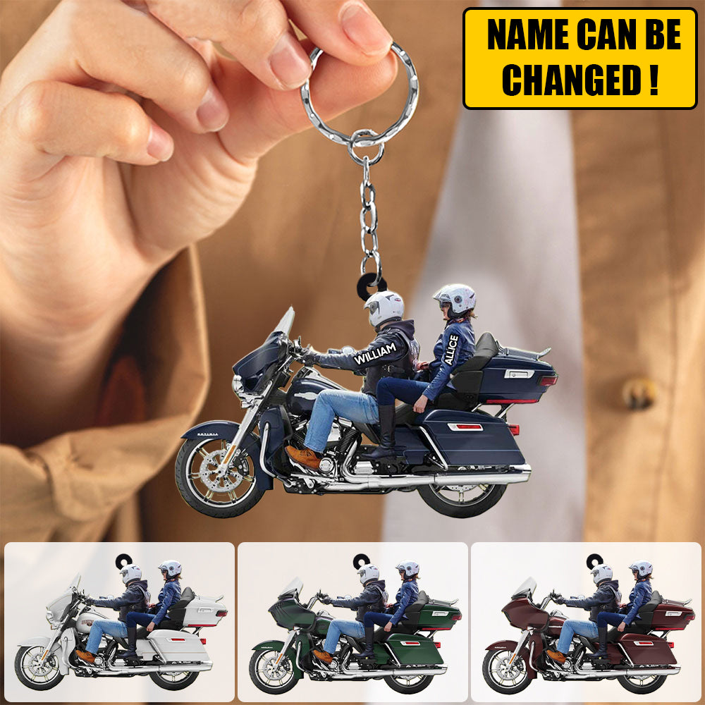 Personalized Biker Couple Ultra Limited Motorcycle Keychain