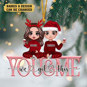 Couple You & Me - Personalized Acrylic Car Ornament - Best Gift For Couple