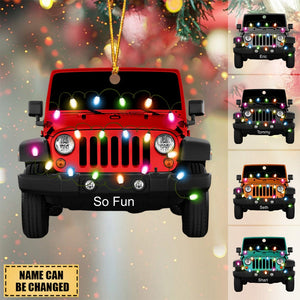 Personalized Off-Road Car Acrylic Christmas Ornament