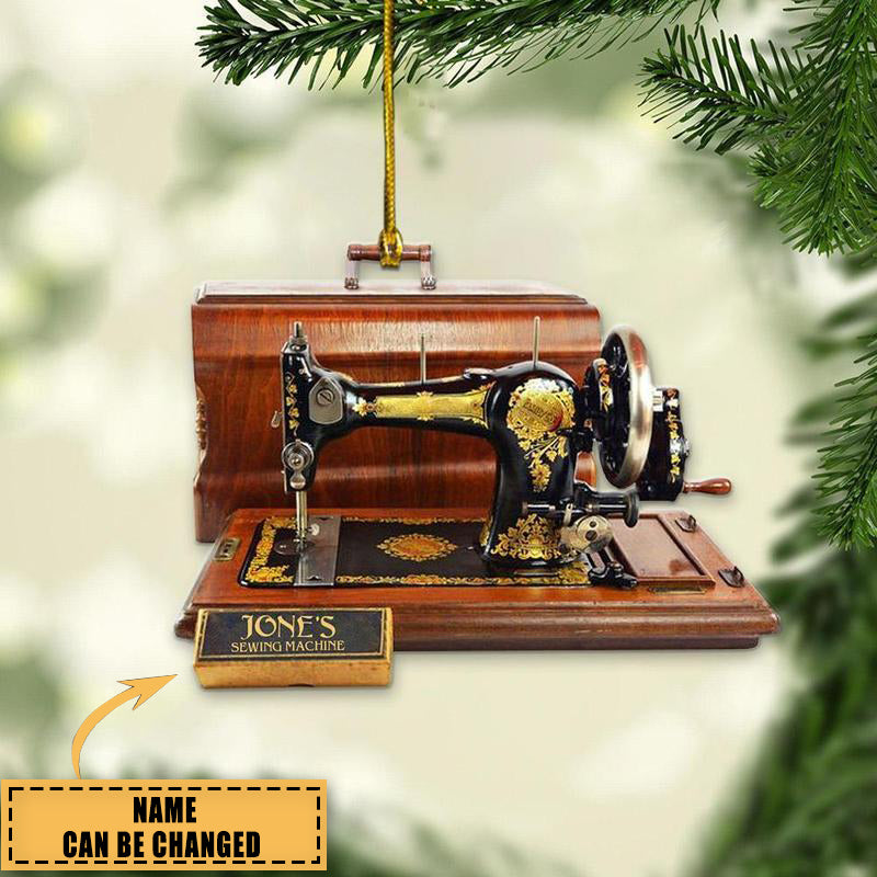 Sewing Machine Personalized Christmas Ornament