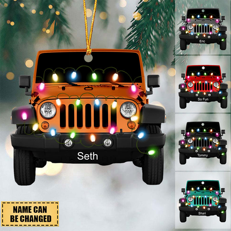 Personalized Off-Road Car Acrylic Christmas Ornament