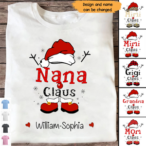 Personalized Grandma/Mom Claus Snowflake T-Shirt