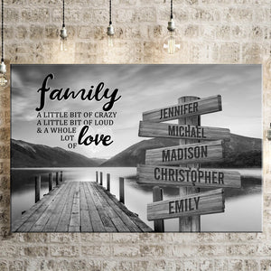 River Pier A Little Whole Lot of Love Multi-Names Premium Canvas Poster