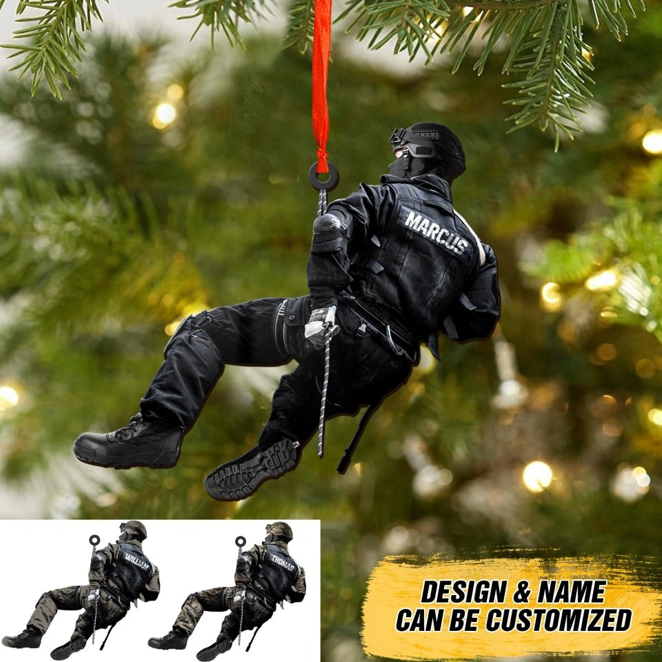 Personalized Police Christmas Ornament