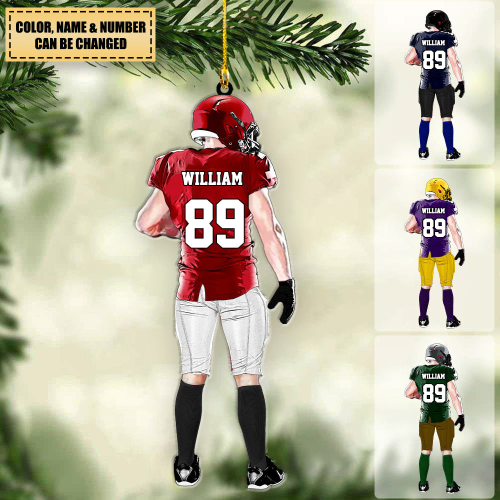 American Football Player Ornament Gift For Football Lovers