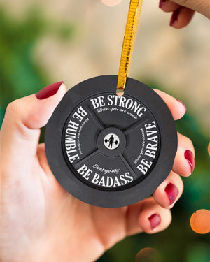 Personalized Weight Plate Circle Ornament